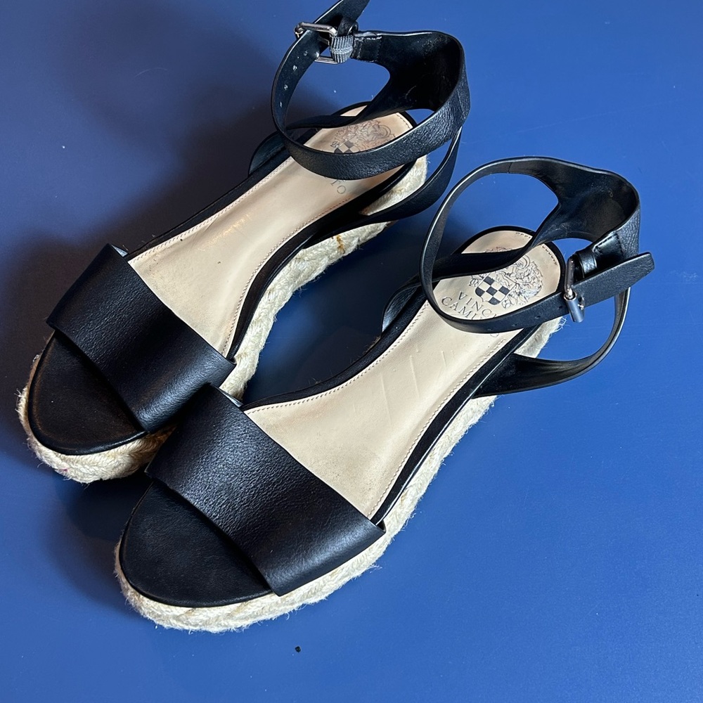 Vince Camuto Black Espadrille Sandals